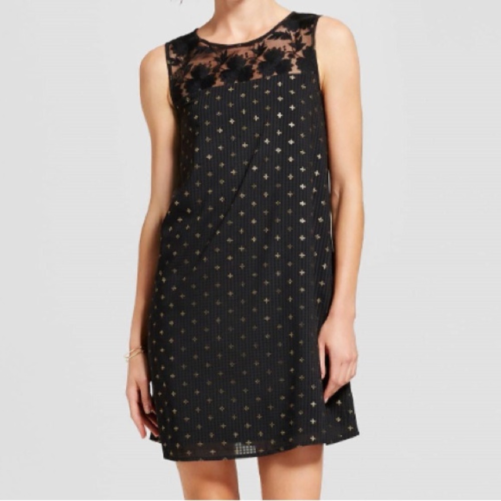 A New Day Black Shift Mini Dress